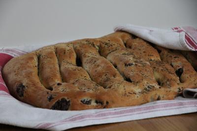 Fougasse aux olives, vue 1