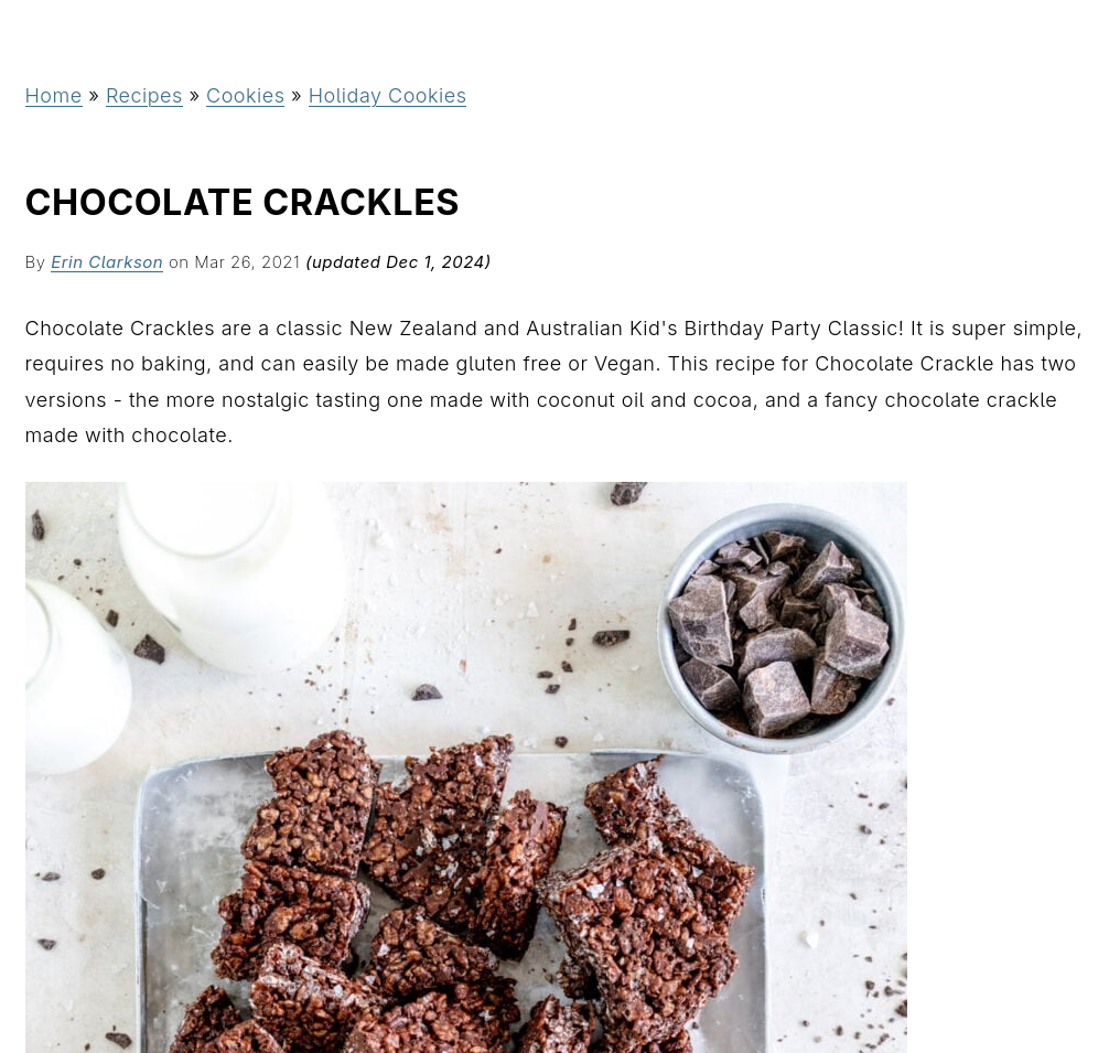 Chocolate Crackles
