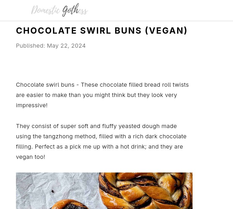 Chocolate Swirl Buns