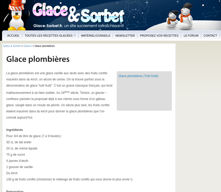 Glace plombières
