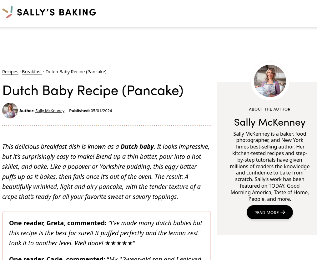 Dutch Baby Pancake
